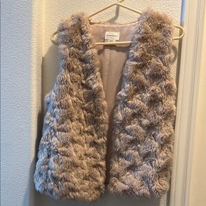 Club Monaco Faux Fur Vest - Beige
